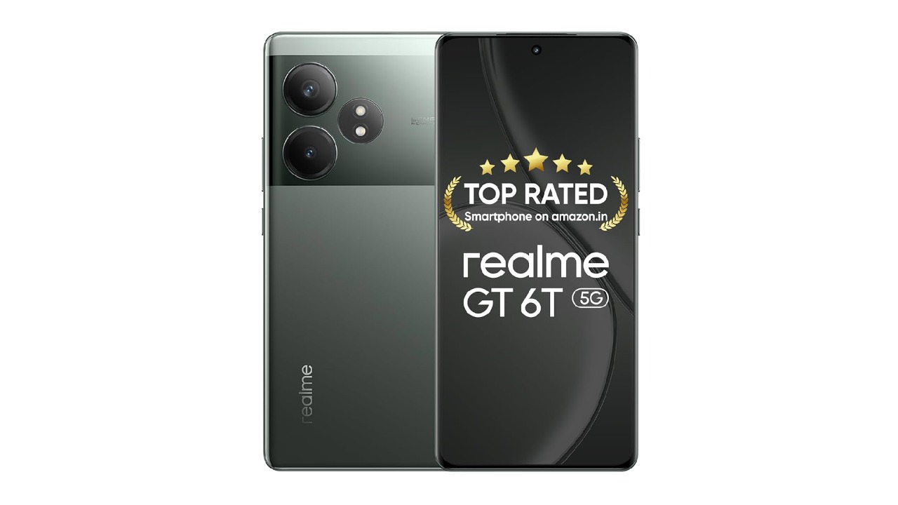 realme gt 6t 5g gaming smartphone with 120w charging under 25k amazon deal