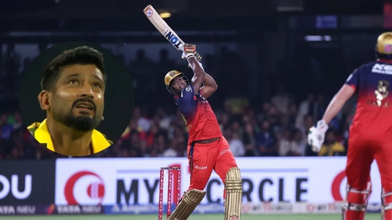romario shepherd storm vs csk dhoni stunned one over 33 runs video viral