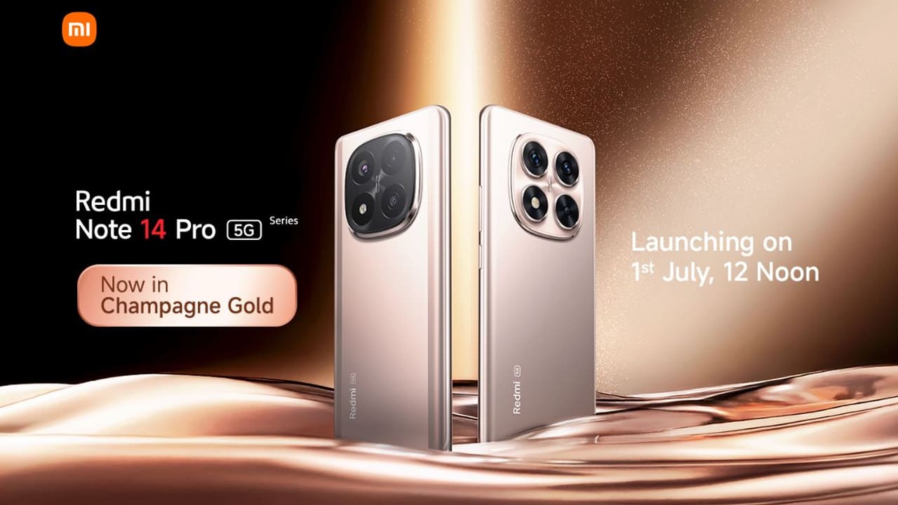 Redmi note 14 pro series new Champagne Gold colour options launch 1 july 2025 confirmed