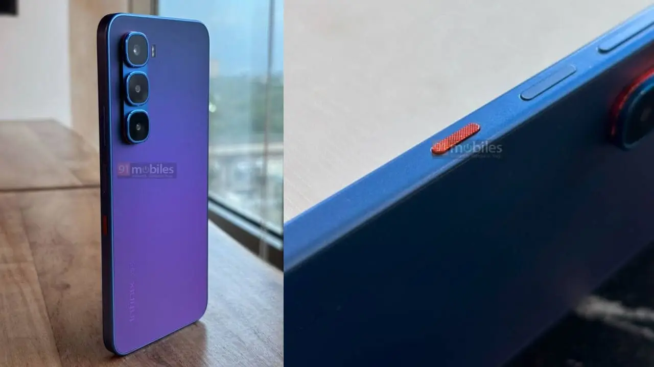Infinix hot 60 5g plus design image leaked with ai button india launch soon