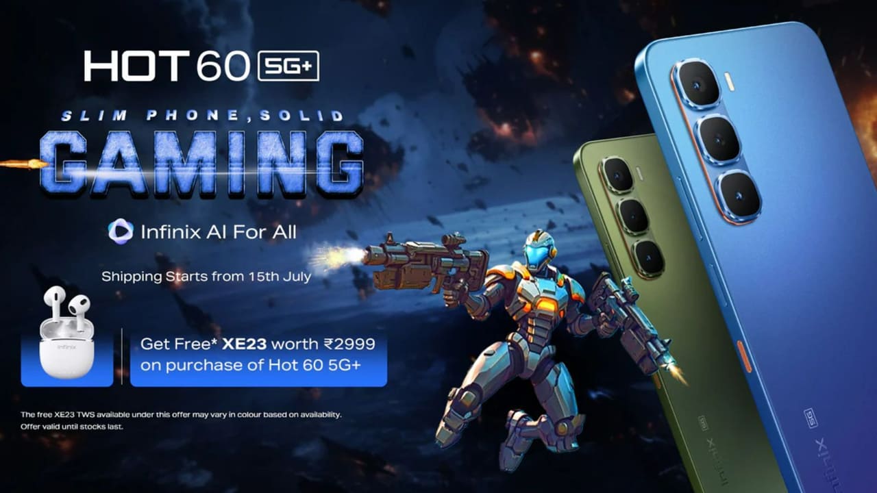 Infinix hot 60 5g plus goes on sale Today at price rs 9999 Flipkart available