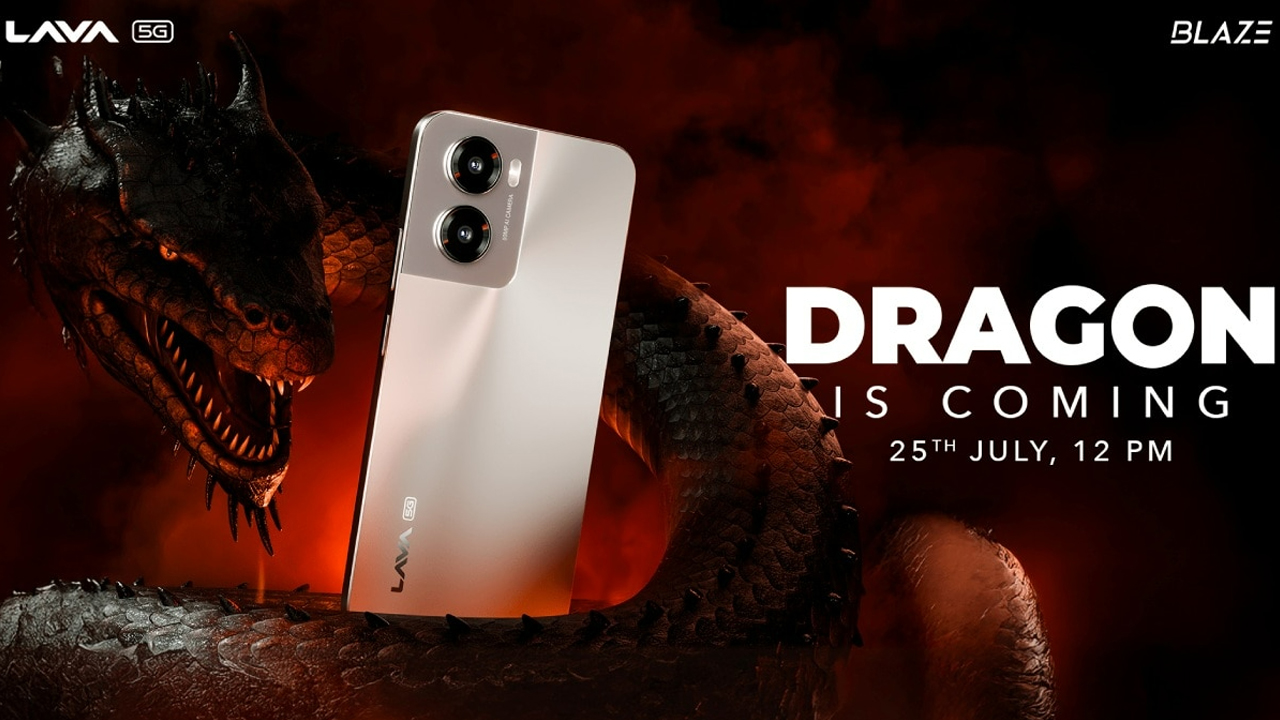 Lava blaze dragon 5G india launch date official 25 july amazon availability confirmed