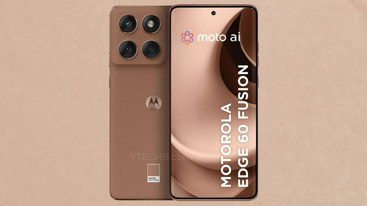 Motorola Edge 60 Fusion Mocha Mousse colour version launch soon images leaked