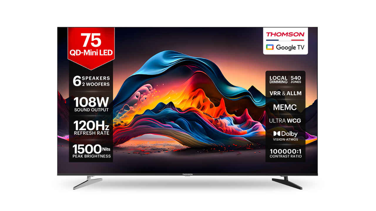 Thomson Mini QD Mini LED TV series launched in india with 75 inch screen price features