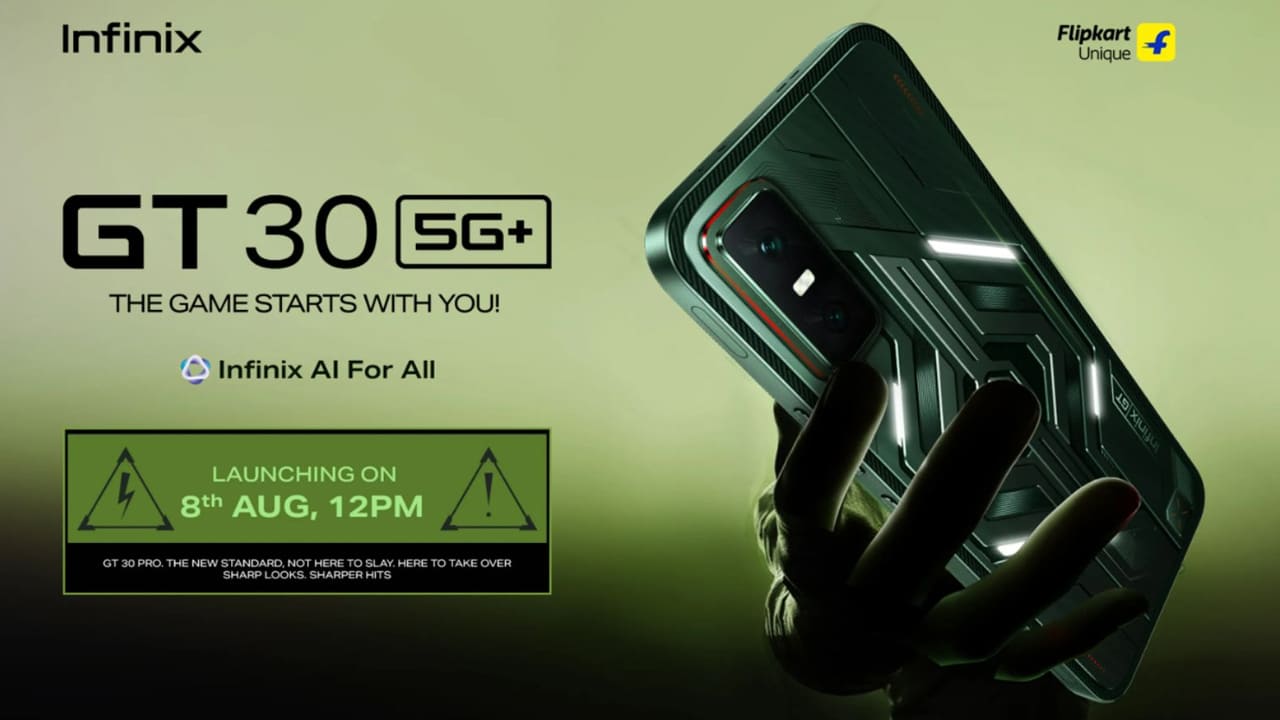 Infinix GT 30 5g plus launch in india today price specifications details Flipkart