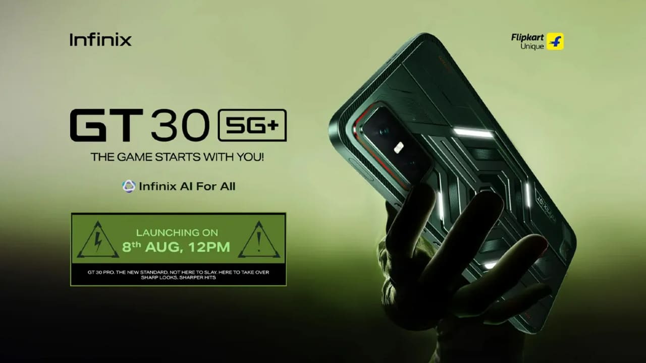 Infinix GT 30 launch date in india official Flipkart specifications confirmed