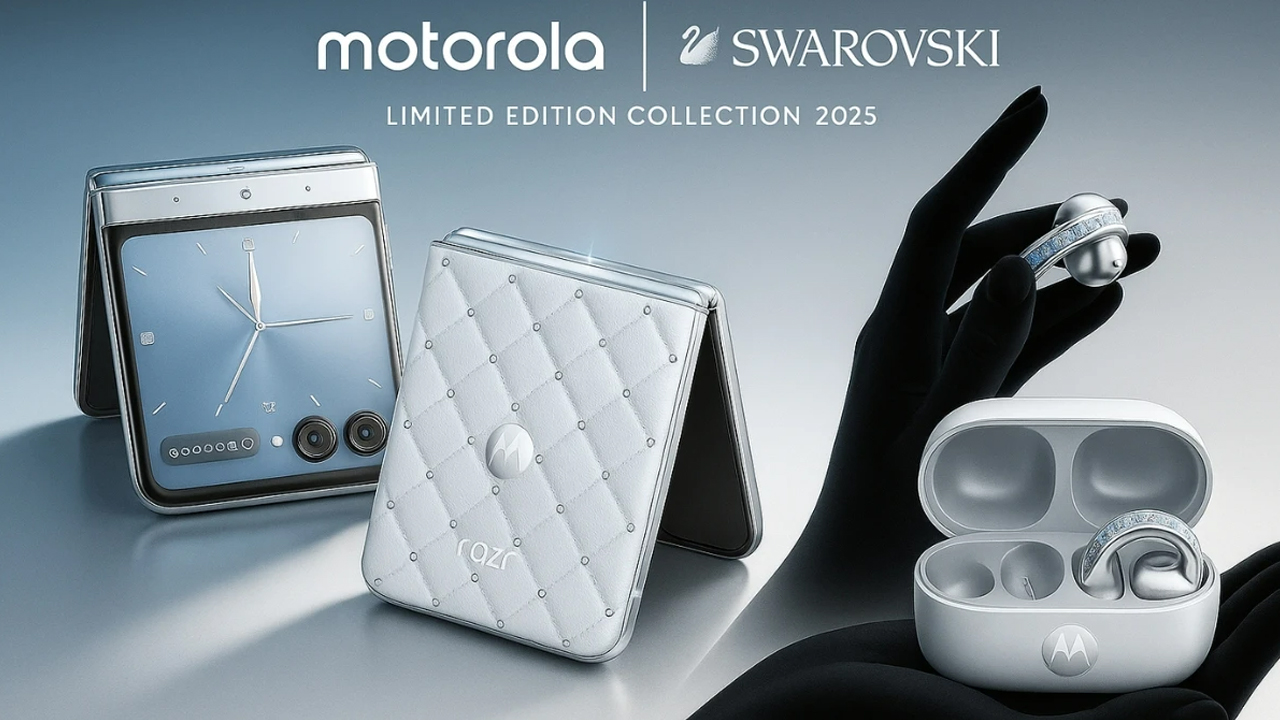 Motorola x Swarovski Razr 2025 Smartphone Moto Buds Loop new colour variant launch date teaed