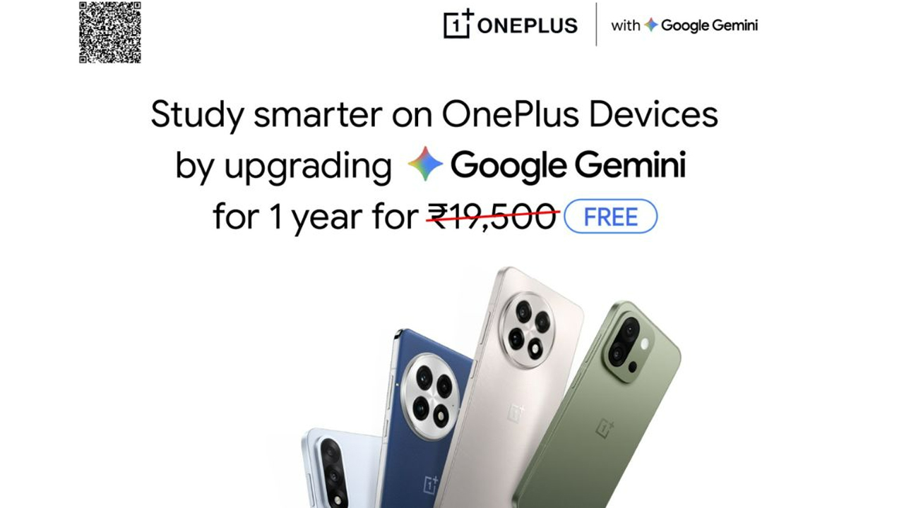OnePlus offering free google ai pro subscription for students in india
