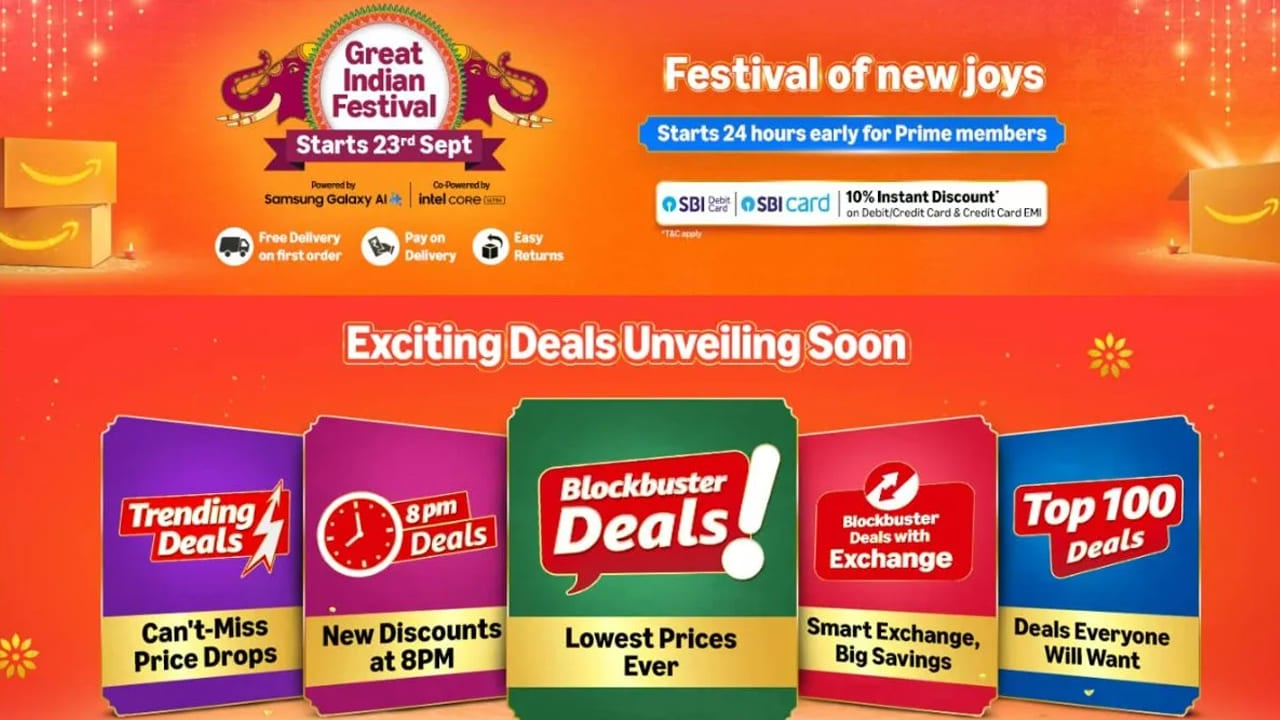 Amazon Great Indian Festival Sale 2025 best deal discount and offers on laptops smartphones tablets