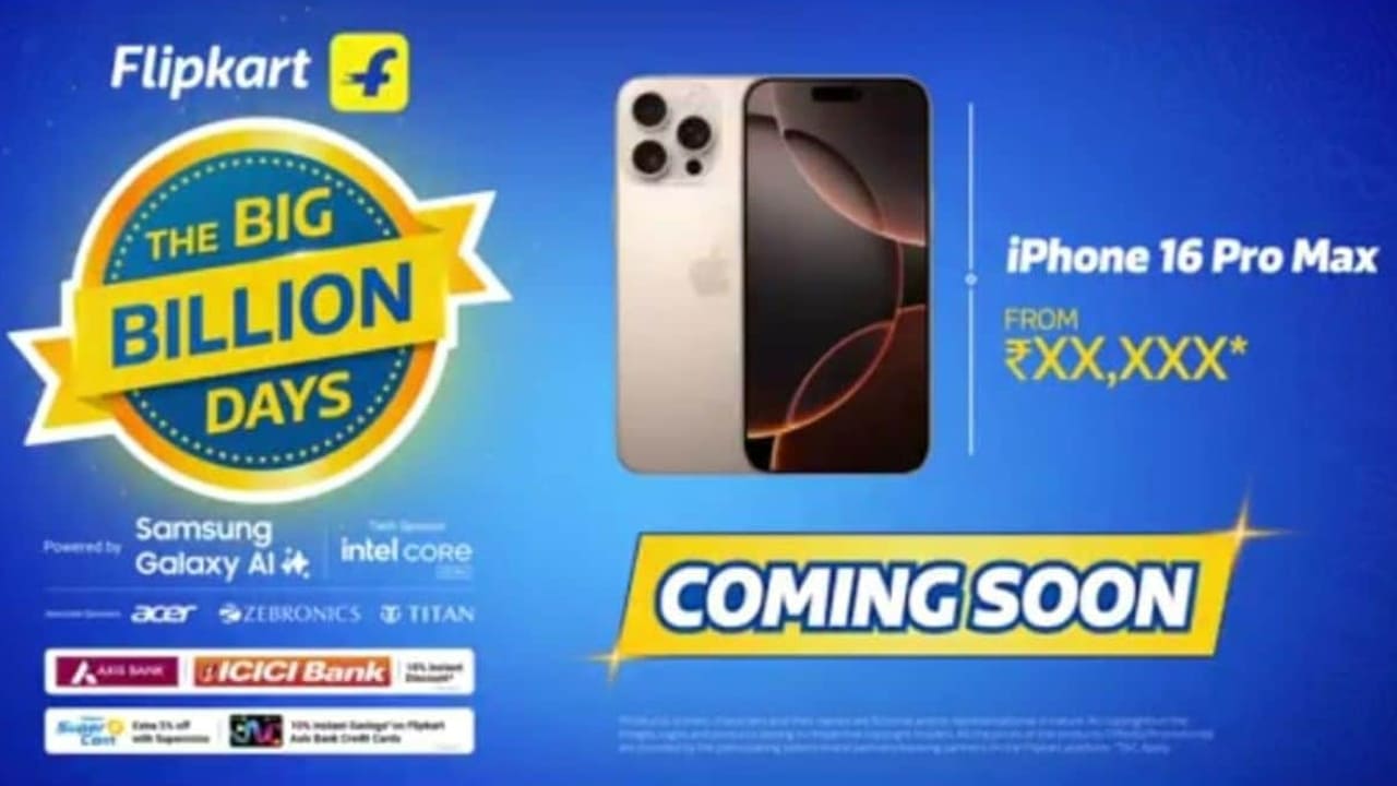 Iphone 16 pro max price under rs 1 lakh in Flipkart big Billion Days Sale