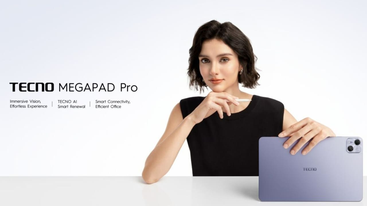 Tecno Megapad pro with 10000mah battery launched at ifa 2025 along with pova spark slim