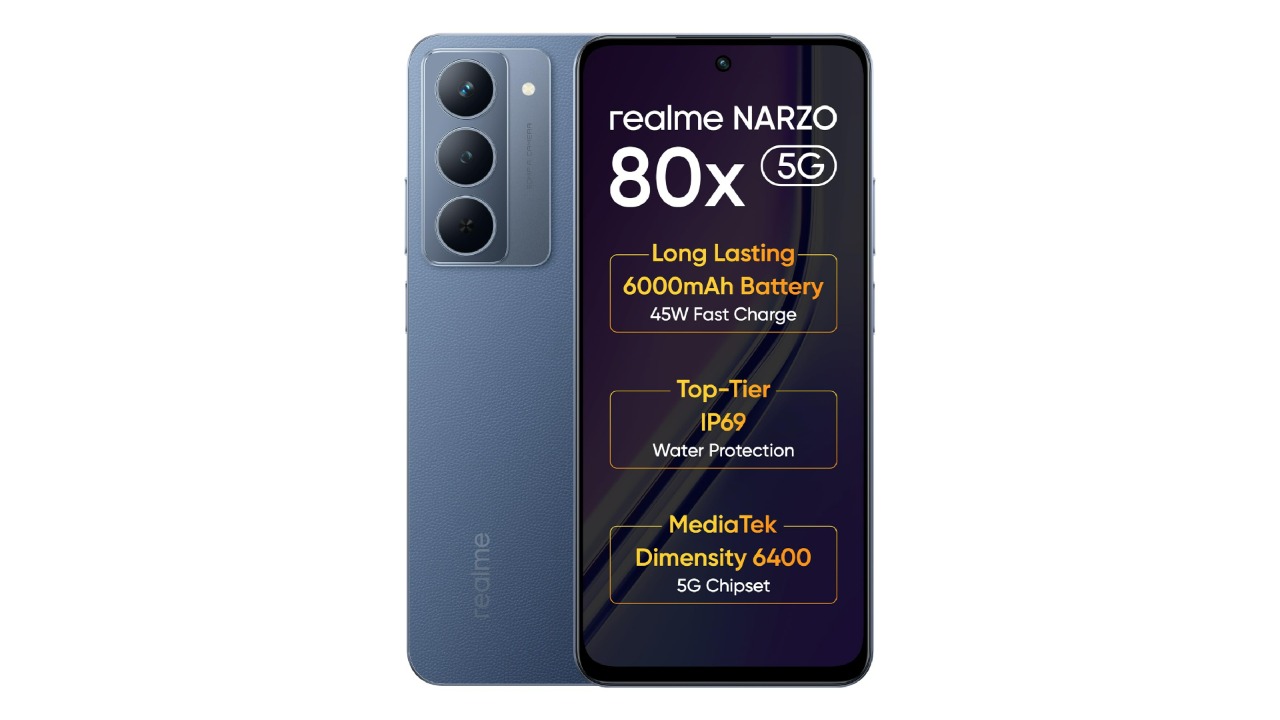 Realme Narzo 80x 5G with 50 megapixel camera 6000mah battery discount price rupees 2500