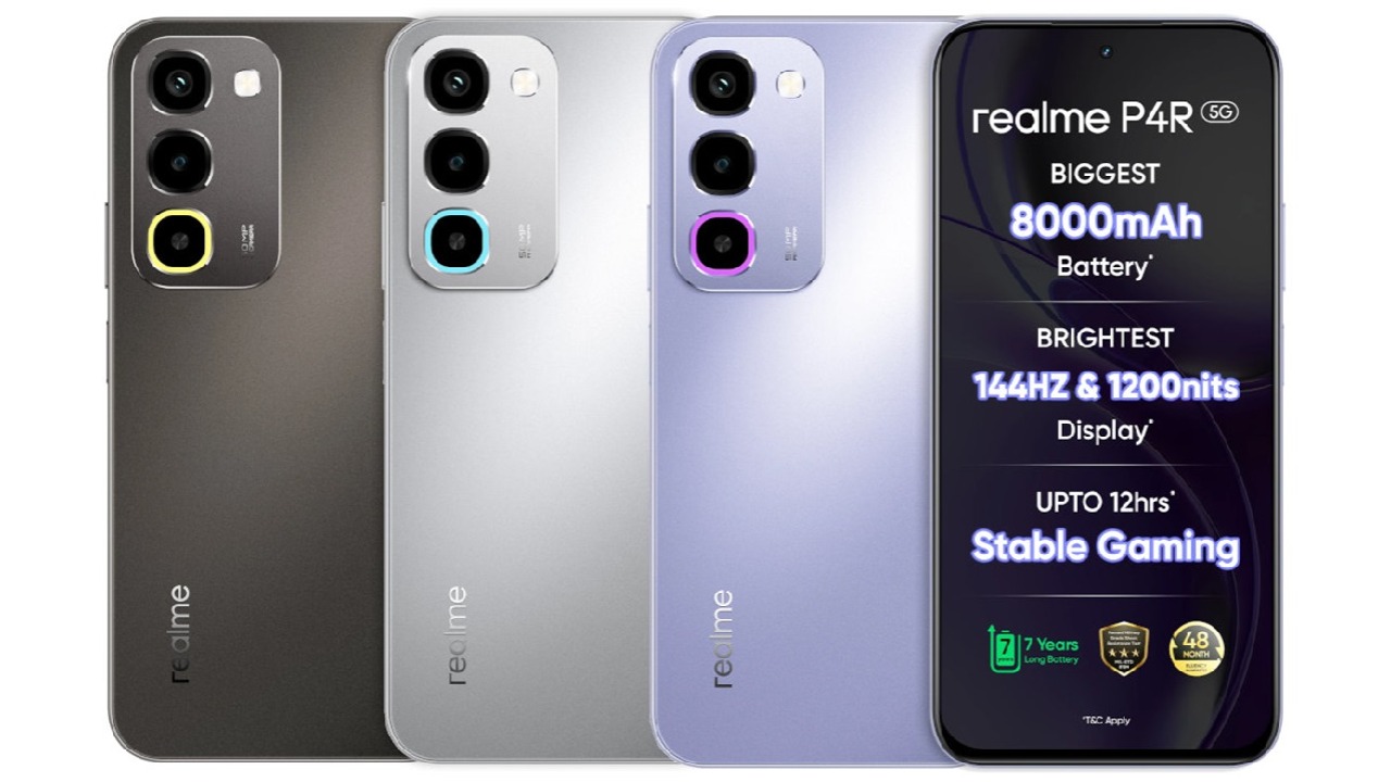 Realme P4R 5G Launched in India With 8,000mAh Battery, MediaTek Dimensity 6300 SoC
